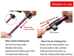 Aluminum Collapsible Ultralight Travel Trekking Hiking Pole for Men and Women…