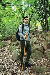 3pc Detachable Hiking Walking Stick Set with Compass, 48″ Soft Grip, Rubber Tip