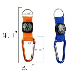Colorful Carabiner Compass Keychain Clips – 36 Pcs Kids Toys, Outdoor Adventure