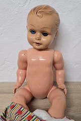 Old Celluloid Celluloid Doll Steiner Doll 50cm Sleep Eyes Collectors Vintage