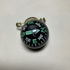 Ball Type Pin On Compass Liquid Filled Luminous Arrow Vintage