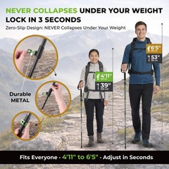3K Carbon Fiber Trekking Poles (210g) – Pair of Ultralight Hiking Poles with …