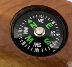 Pocket Compass Fluid Filled Wood With Leather Strap & Box NEW ~ Gift Idea ~