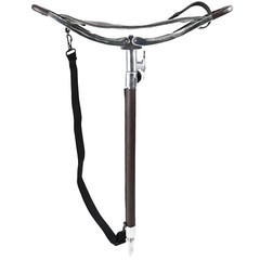 Outdoor Walking Stick with Leather Seat Hunting Stick Chair Camping Fish Stool