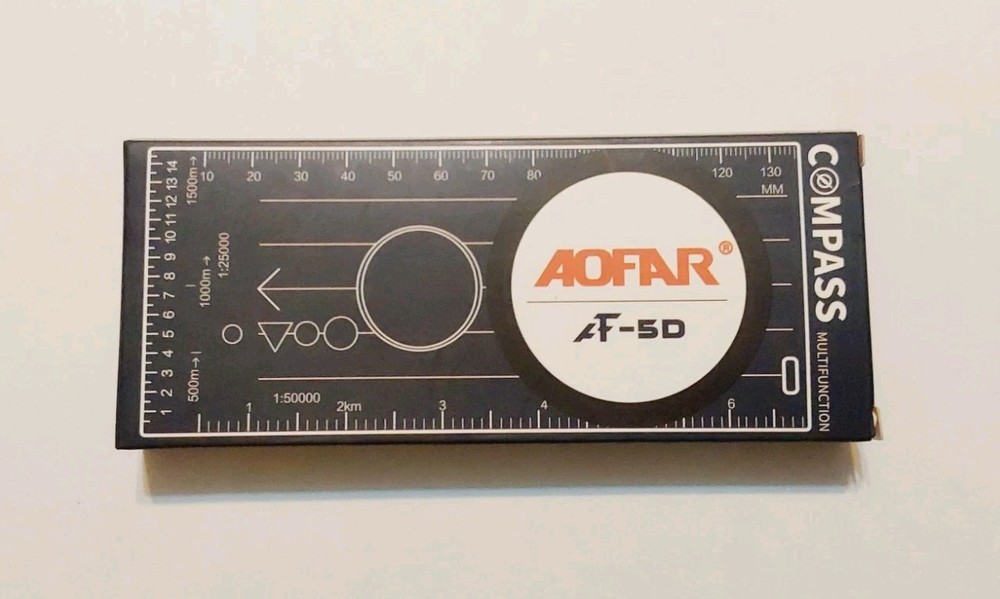 AOFAR Map Compass AF-5D Hiking Camping Backpacking Emergency Outdoor Survival