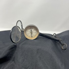 Vintage German Military Glass And Metal Compass Mirror Magnifying Germany