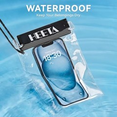 -Pack Clear Waterproof Dry Bag Pouch, Water Tight Cases Dry Bags 5 Black