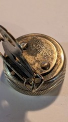 Vintage Marbles Compass, White Face Gladstone MI. Pin Back Brass, Hunting Hiking