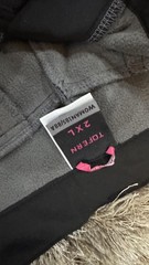 TOFERN Women’s Black fleece lined Hiking Pants with Pink Accents, Size 2XL