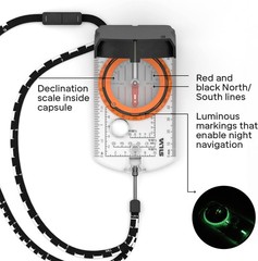 Silva Expedition S Compas | Night-Enabling Luminous Markings | Perfect for Navig