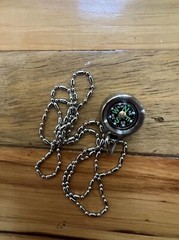 MecArmy Keychain Compass CMP titanium. used, with scratch