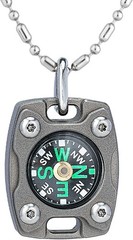 Elegant Titanium Compass Necklace – Handheld & Glow-in-the-Dark Inspired Design