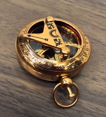 Personalized Engraved Pocket Brass Compass. – 2″Push Button Brass Compass