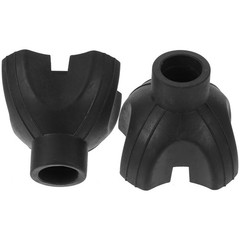 2Pcs Durable Tpr Cane Tips Non Slip 4 Prong Walking Cane Accessories Black