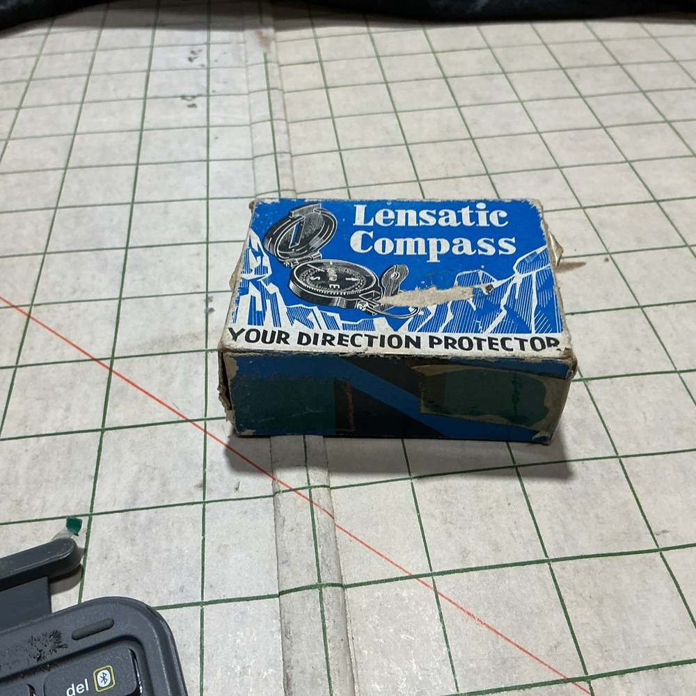 Lensatic Compass 14-829 Liquid Filled Compass. Original Box