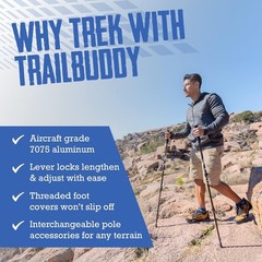 Hiking Trekking Poles, 2 Pack Lightweight, Collapsible Trekking Poles for Sno…