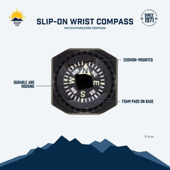 Slip-On Wrist Compass – Easy-To-Read Compass for Watch Band