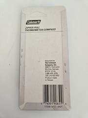 Vintage Coleman Compass Thermometer Wind Chill Zipper Pull Keychain FREE SHIP
