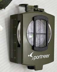 3″ Sportneer Military Lensatic Sighting Camping Compass Carrying Bag Waterproof