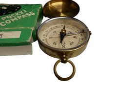 Vintage Pocket Compass Unbreakable Glass Made in Western Germany Box No. 808