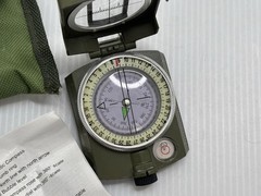 3″ Sportneer Military Lensatic Sighting Camping Compass Carrying Bag Waterproof