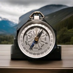 VINTAGE TAYLOR LEEDAWL BLACK COMPASS No. 2920 WITH BOX AND INSTRUCTIONS 1950