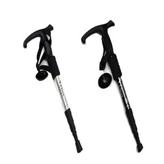 1 Pair Hiking Walking Sticks Trekking Poles Collapsible Lightweight Anti-Shock
