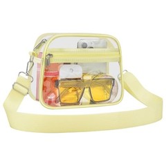 Clear Bag for Stadium Events Clear Sports Fan Handbags Purses Large Yolk Yellow