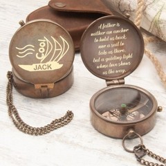 Personalized Photo Engraved Compass,Fathers Day Gift Christmas Gift