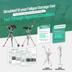 Ta-Da Chair Series 1 Pro, Portable Trekking Hiking Pole, Folding Walking Stick w