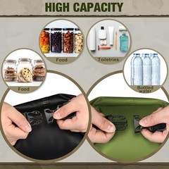 2 Sets Bear Food Bag for Camping Ultralight Food Bag Hanging 20l Black, Green