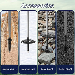Hiking Poles, Ultra-Light Telescopic Trekking Poles,Portable Walking Sticks with