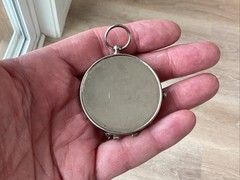 Vintage D Detroit Tigers Engraved Metal Compass Japan Pocket Watch Style
