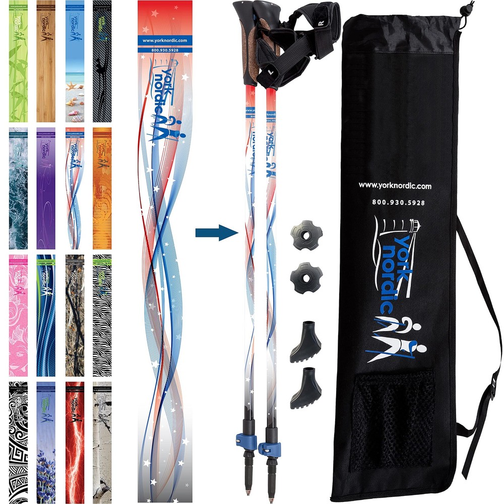 Nordic Walking Poles – True Classic Nordic Glove Grips, Lightweight, Adjustab…