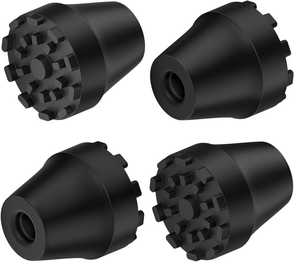 Replacement Rubber Tips for Trekking Poles and Walking Sticks, Anti-Slip Shock-A