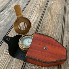 Nautical Collectible Style Vintage Solid Brass WWII Military Pocket Compass Gift