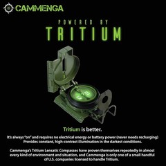 New Cammenga Model 3H Tritium Lensatic Compass Olive Drab US Army Issue Pouch..