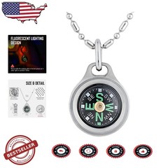 Pocket Compass – Durable Titanium Waterproof Survival Necklace
