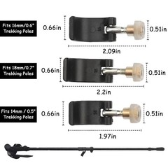 9 PCS Trekking Pole Clamp Replacement External Quick Flip Lock 3 Sizes Black