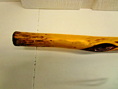 Wood Walking Stick 39.5″ Vintage Handmade Wood Macrame Wall Hanging Top💙