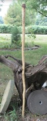 Walking Stick Hiking Stick Handmade Sweet Gum Wood Staff 59.5” Trekking Pole,Art