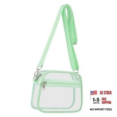 Clear Bag for Stadium Events Clear Sports Fan Handbags Small Avocado Green