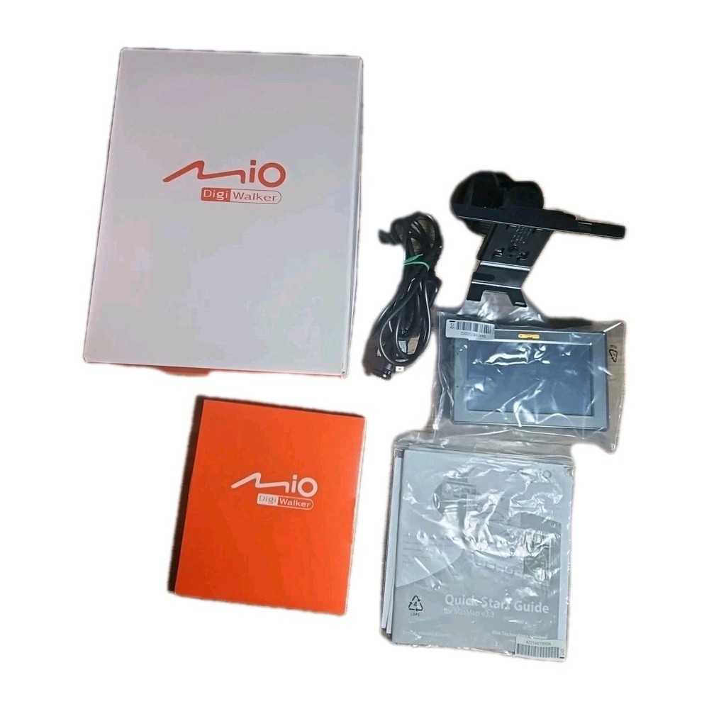 Mio DigiWalker C520 Auto/Bike Mountable GPS Unit with accessories in box