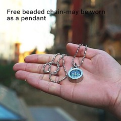 MecArmy Keychain Compass CMP titanium. used, with scratch