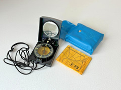 German Marsch Kompass F73 Freiberger Prazisionsmechanik Compass w/ Case & Manual