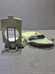 Compass Military Lensatic Sighting Camping w/ Carrying Bag Waterproof