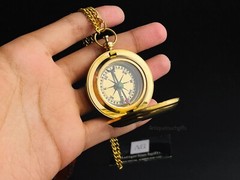 Custom Engraved Working Brass Compass With Pure Leather Case | Handmade Gift For