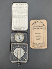 Antique 1926 Timekumpas Pocket Sundial Compass James Doran Solid Silver Tested