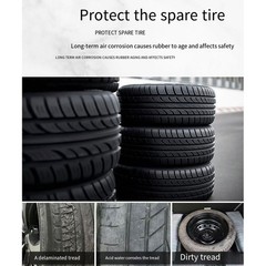 Protective Cover for Spare Tires with Adjustable Buckle and Storage Pouch