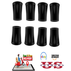 Trekking Pole Tips Replacement Rubber Feet for Hiking Walking Sticks 11mm